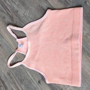 Faded neon orange crop tank